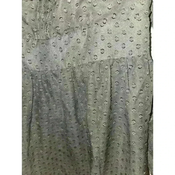 tulle Women's Black Long Swiss Dot Dress Size M Grunge Goth - Picture 9 of 9
